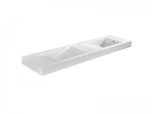 THG Paris Zoe countertop with double integrated sink B14.PV511